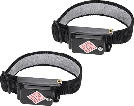 MECCANIXITY 2pcs Anti Static Wrist Strap, ESD Antistatic Bracelet Adjustable Cordless with Spare Bracelet for Computer Electronics Repair Dark Blue