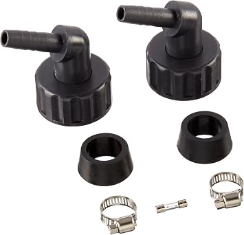 ACTIVEAQUA AACHF3 AACH25 and AACH50, 1/2" Chiller Fitting Kit, Black