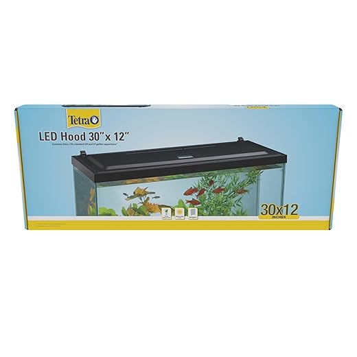 Tetra LED Hood 30 Inches by 12 Inches, Low-Profile Aquarium Hood with Hidden Lighting