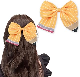 AIUPUOC Big Hair Bow Teacher Outfits for Women Yellow Bow Hair Clips School Supplies for Teachers Back to School Hair Accessories Cute Hair Barrettes for Hair Styling (A)