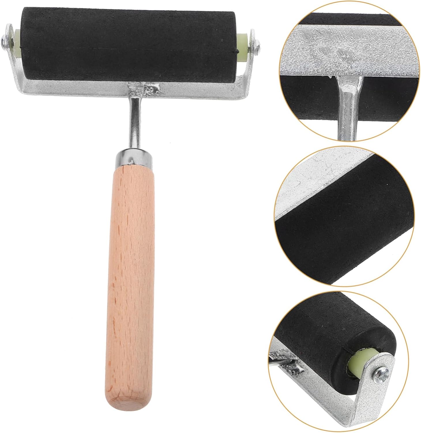 SEWACC 4pcs Block Print Ink Roller Ink Printmaking Roller for Stamping Blocks Art Craft Printmaking Tool
