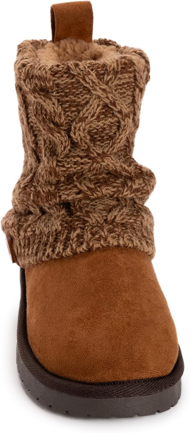 MUK LUKS Women's Laurel Boot, Brown, 9 - Image 3