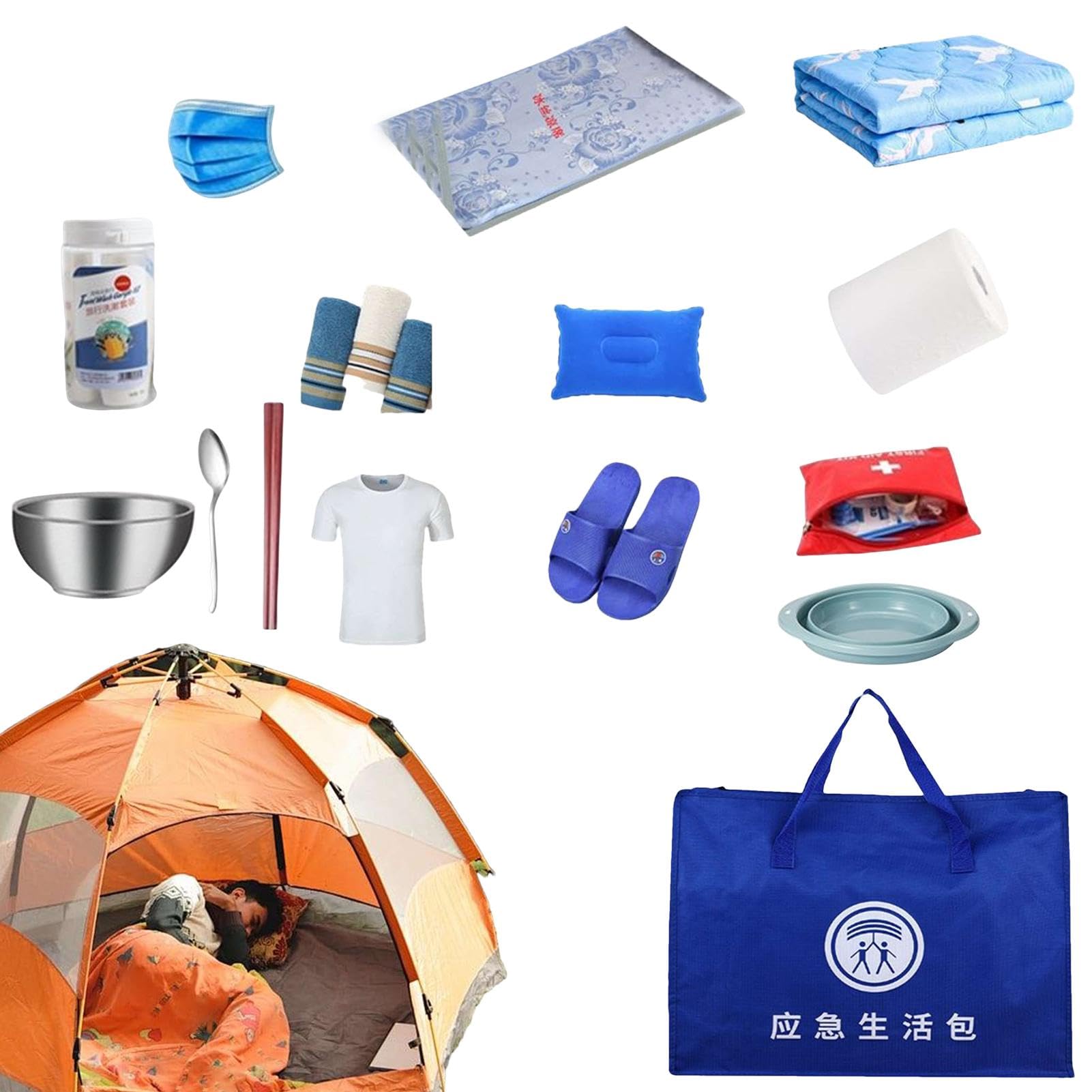 Survival-Kit für Camping, Survival-Kit für Notfälle – Professionelle Überlebensausrüstung und -ausrüstung, Survival-Set für Notfälle | Outdoor-Überlebensausrüstung für Reisen, Camping, Wandern, Outdoor-Vorbereitungsausrüstung