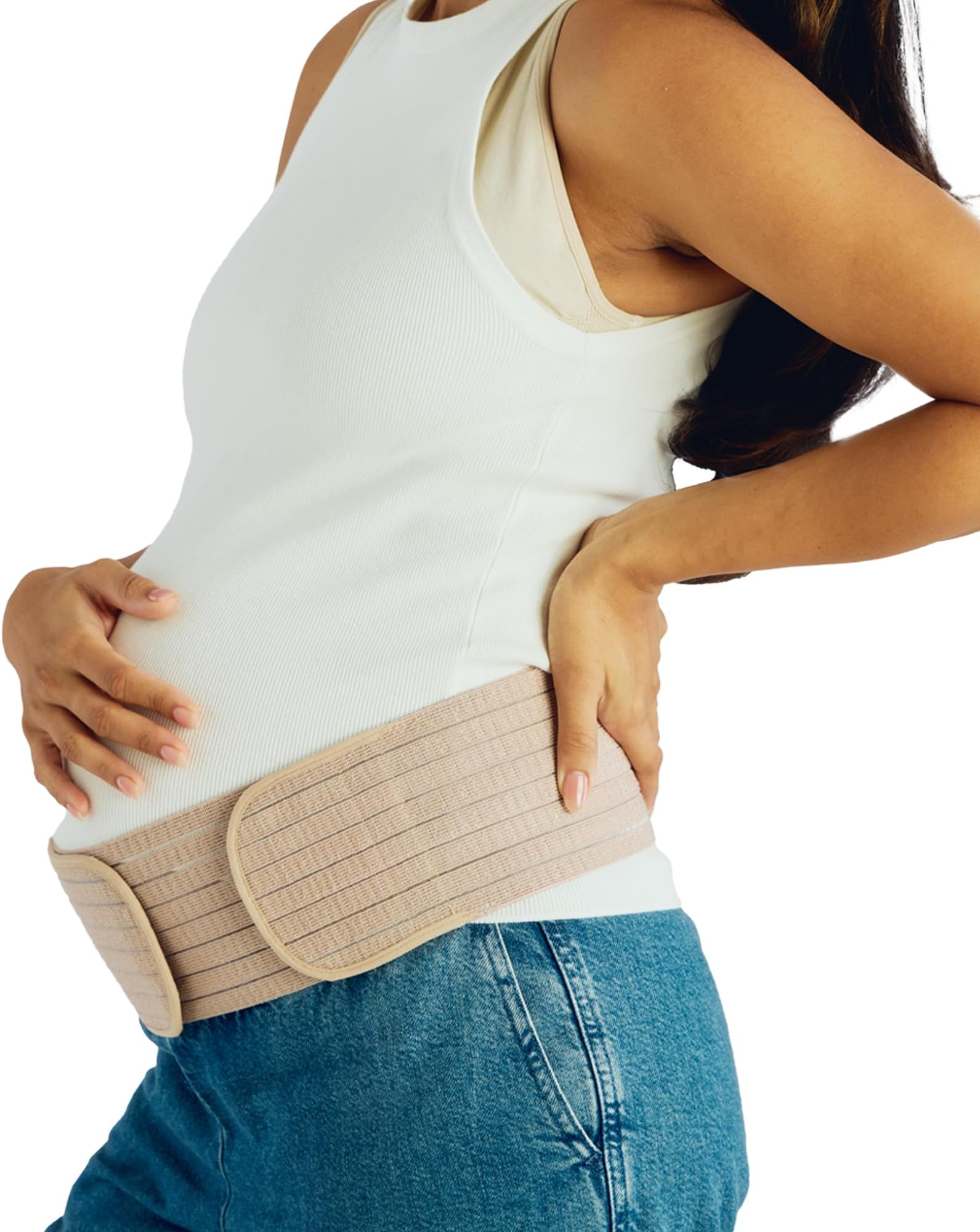 2-in-1 Hip Bandit - Adjustable Maternity Belt & Postpartum Wrap - Belly Support Band for Pregnancy, Hip Compression After Birth - Detachable Band for Back & Core Relief