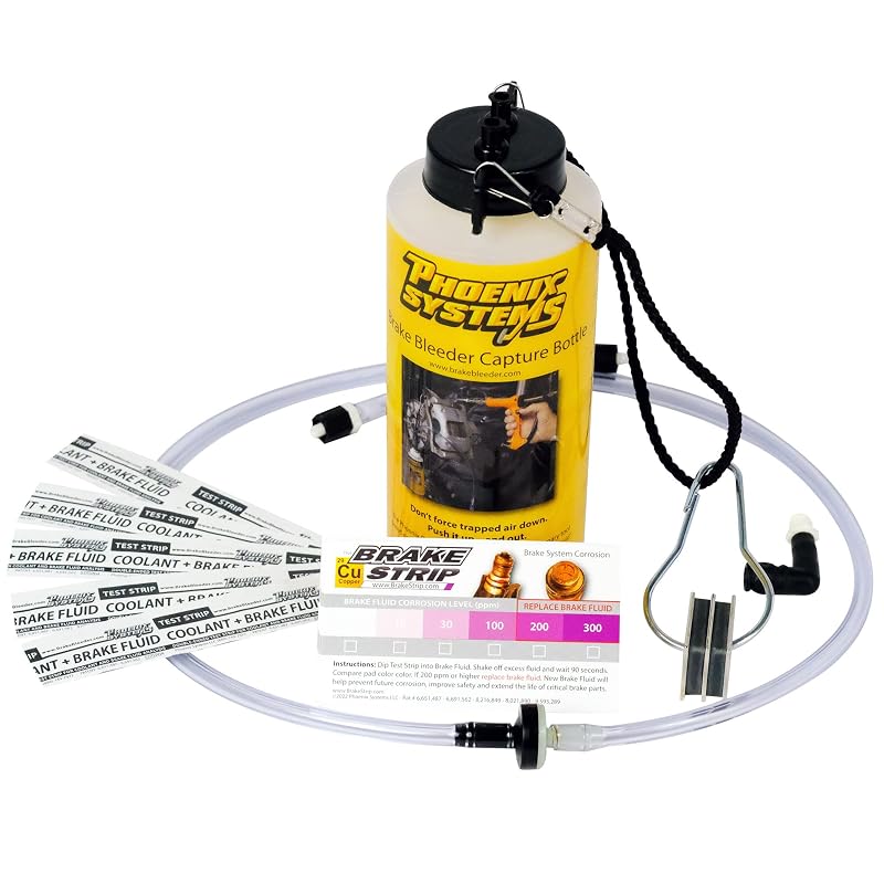 Garrafa coletora de fluido para sangria de freios Phoenix Systems com adaptador rápido 355 mL