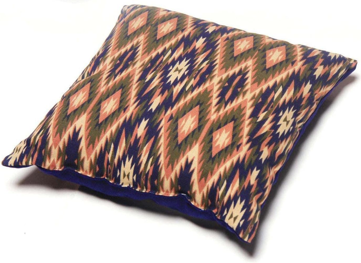 TOUCHDOG '70's Vintage-Tribal' Throwback Convertible Squared 2-in-1 Collapsible Pet Dog Cat House Bed Lounge, One Size, Midnight Blue, Sandalwood