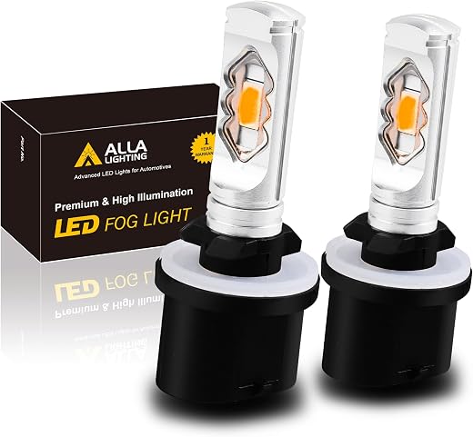 Alla Lighting 3800lm PG13 Base 899 880 LED Fog Light Bulbs, Pure Red Xtreme Super Bright 884 885 887 893 H27 H32 ETI-56 SM...