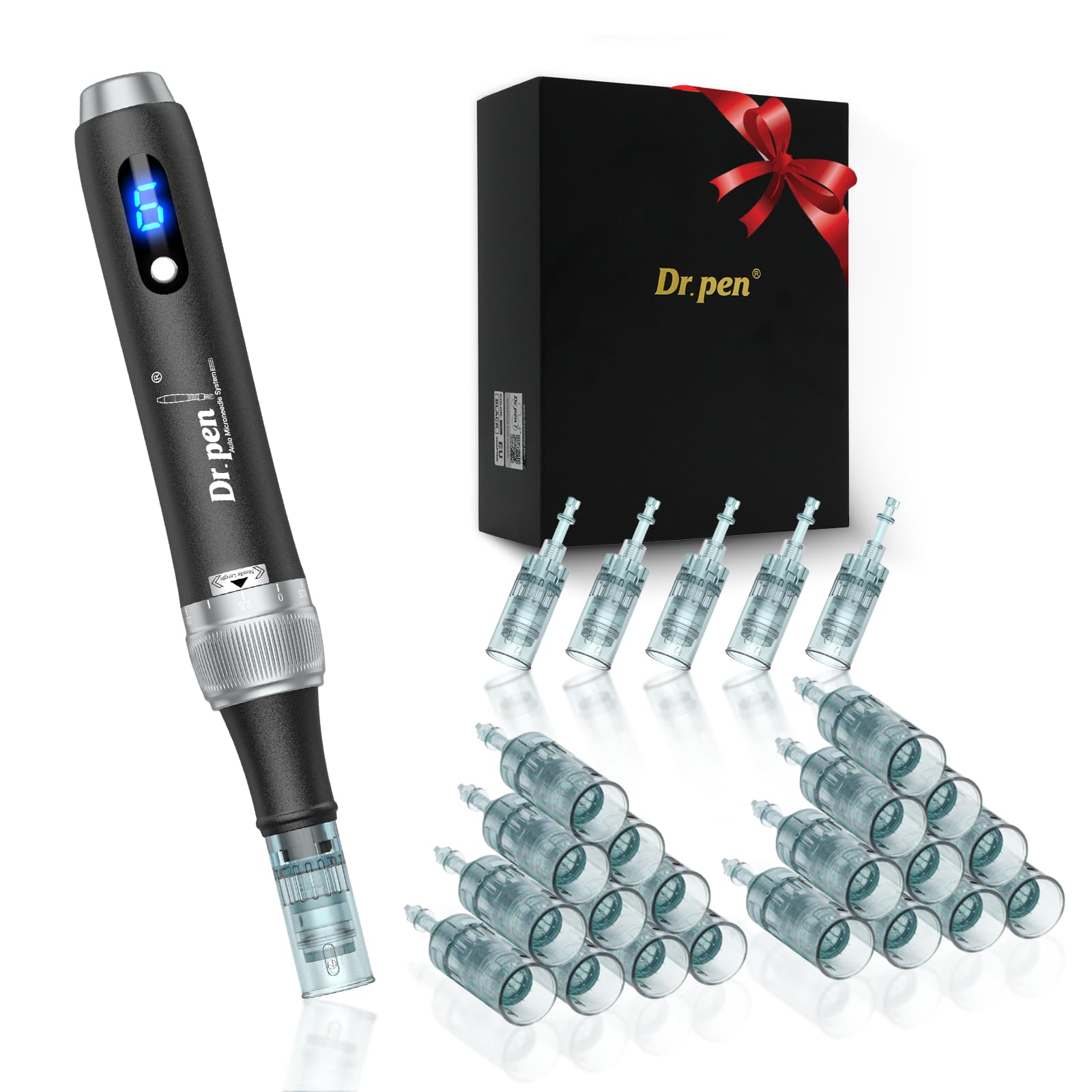 Dr. Pen 2026 Ultima M7S Professioneller Microneedling Pen, Kabellos mit 25 Ersatzkartuschen, 6 Stufen und LED-Anzeige Elektrischer Dermapen für Haarwachstum, Gesicht, Körper und Hautpflege