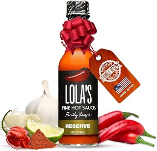 Lola’s Family Reserve Hot Sauce | Carolina Reaper & Habanero Blend | Ultra Spicy | 0 Calories, 0g Fat, Low Sodium | All-Natural, Vegan, Gluten-Free | 5 Fl Oz (Pack of 1)