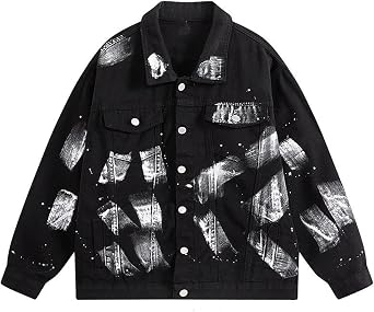 Mens Denim Jacket Males Spring Loose Casual High Street Coat