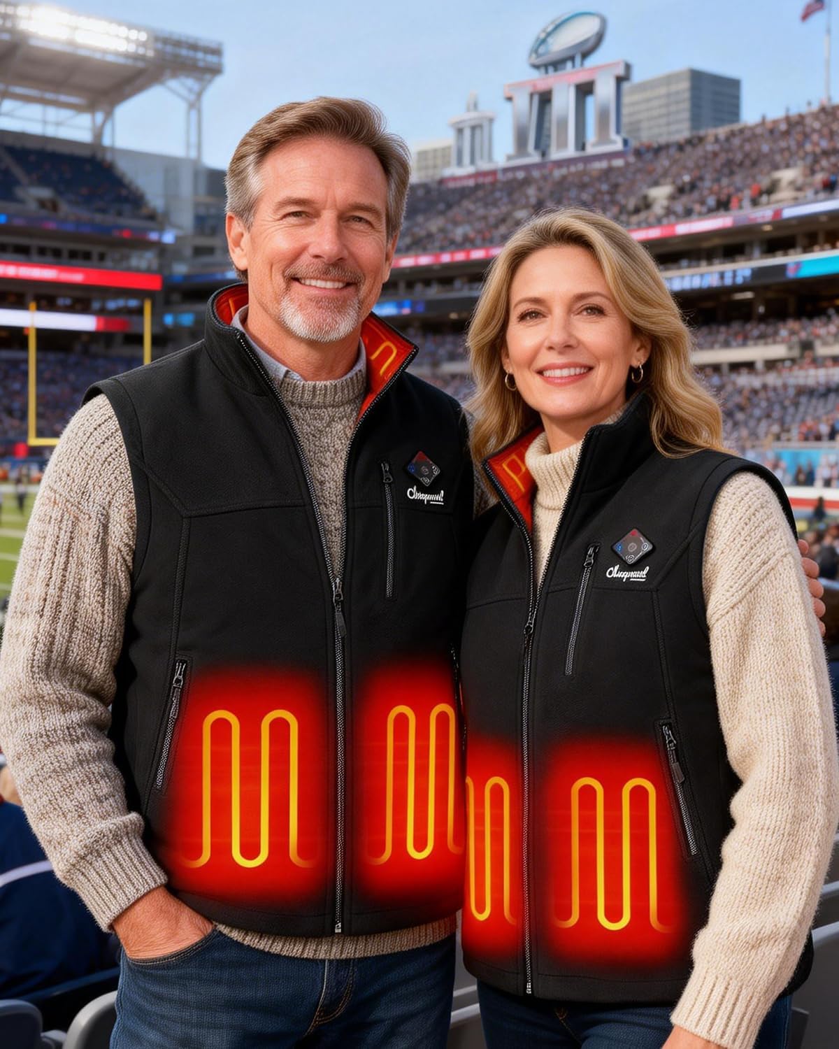 Heated Vest for Men with Battery Pack, 16000mAh 7.4V Rechargeable Heated Fleece Ves... - Image 2