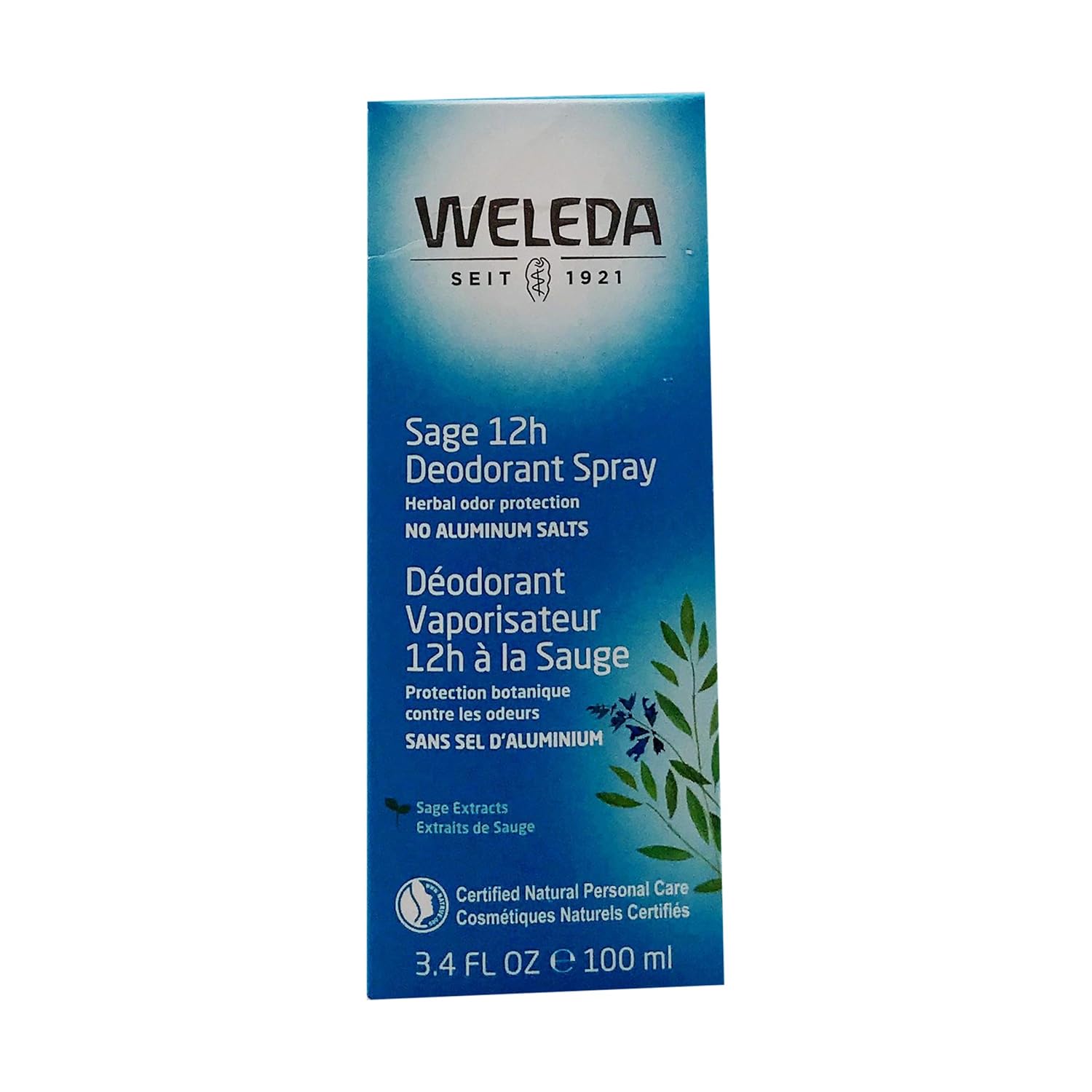 WELEDA Sage Spray Deodorant, 3.4 FZ