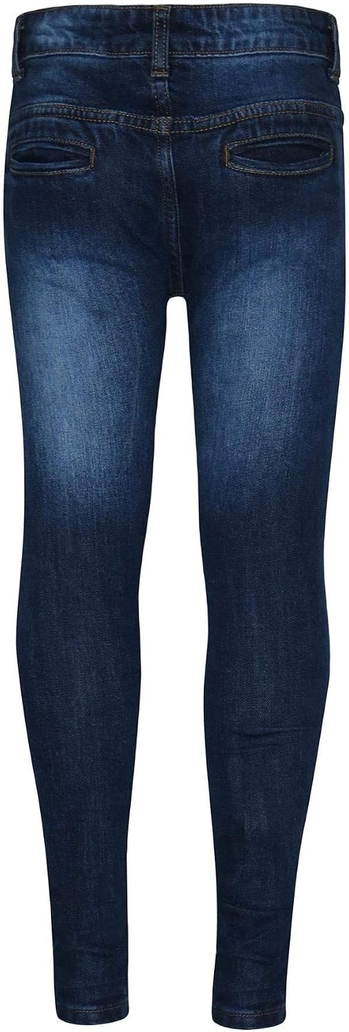 Kids Boys Skinny Jeans Blue Denim Ripped Bikers Slim Fit Stretchy Pants Trousers