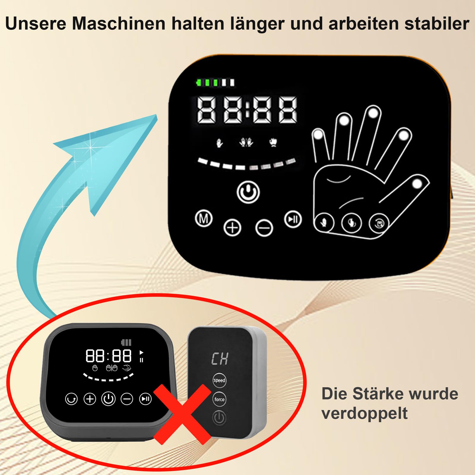 Rehabilitation Roboter Handschuhe,Rehabilitation Handschuhe Für Schlaganfall,Hemiparese(XL-Rechte Hand)