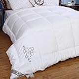 Woolous Wool Comforter– 100% Australian Natural Wool Duvet Insert & Quilt for Winter and All Seasons, Soft Breathable Cotton Cover, Warm & Lightweight Bedding (Full/Queen 90x78 inches)
