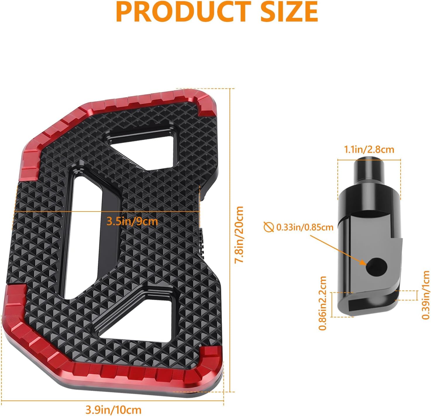 360-Degree Rotating Rider Floorboards Footpegs for Honda Gold Wing GL1800 F6B 2001-2024 – Wide Platform, Anti-Slip, Easy Install – Black and Red