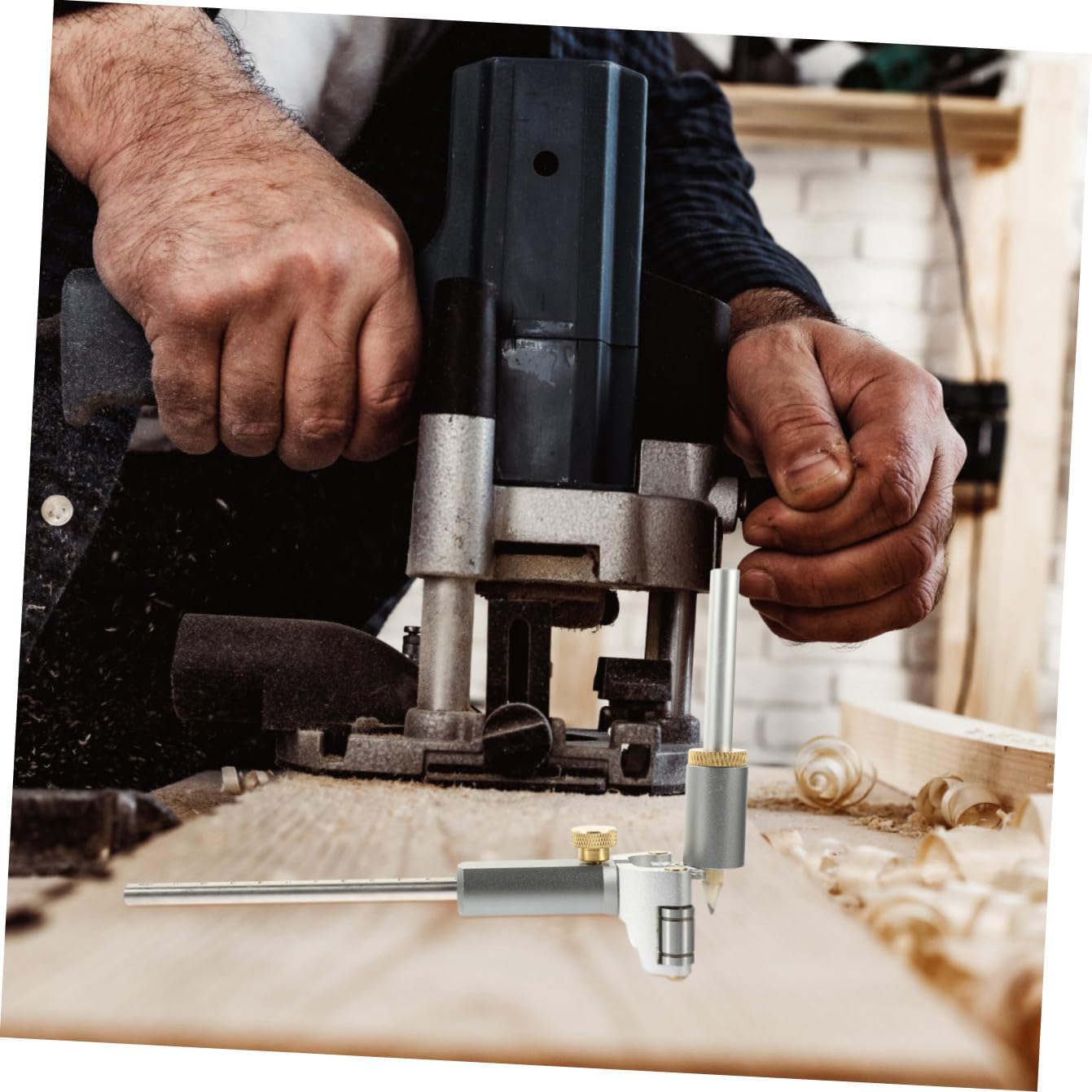 Two-in-one Adjustable Curved and Parallel Line Scriber, 0-120mm Handheld Multifunctional Woodworker Accessory for Precise Marking and Layout in Woodworking and DIY Random Color