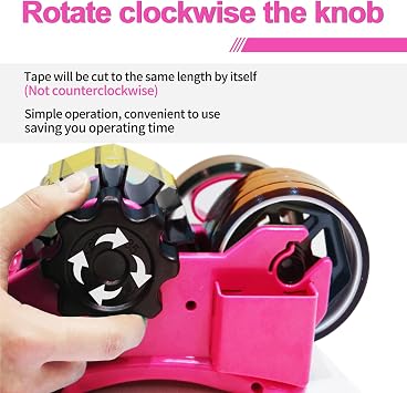 MECOLOUR Multi-Roll Heat Tape Dispenser 6 pcs Sublimation 1 + 3 Core Double Reel Cores Sublimation for Heat Transfer Tape, Semi-Automatic Tape Dispenser with Compartment Slots Set -Pink