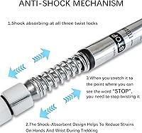 Vista 3 de 2 Pack Hiking Poles for Junior, Nordic Walking Trekking Pole Hiking Sticks Lightweight Collapsible & Shock-Absorbent Aluminum with Quick Adjustable