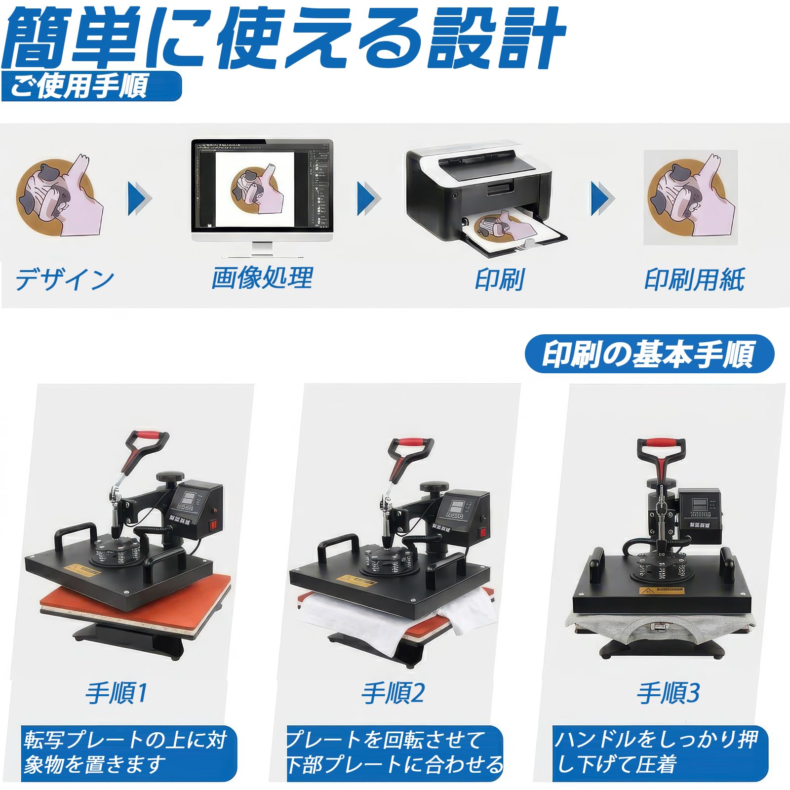 Amazon.co.jp: tシャツ プリンター 家庭用 ヒートプレス機 熱転写