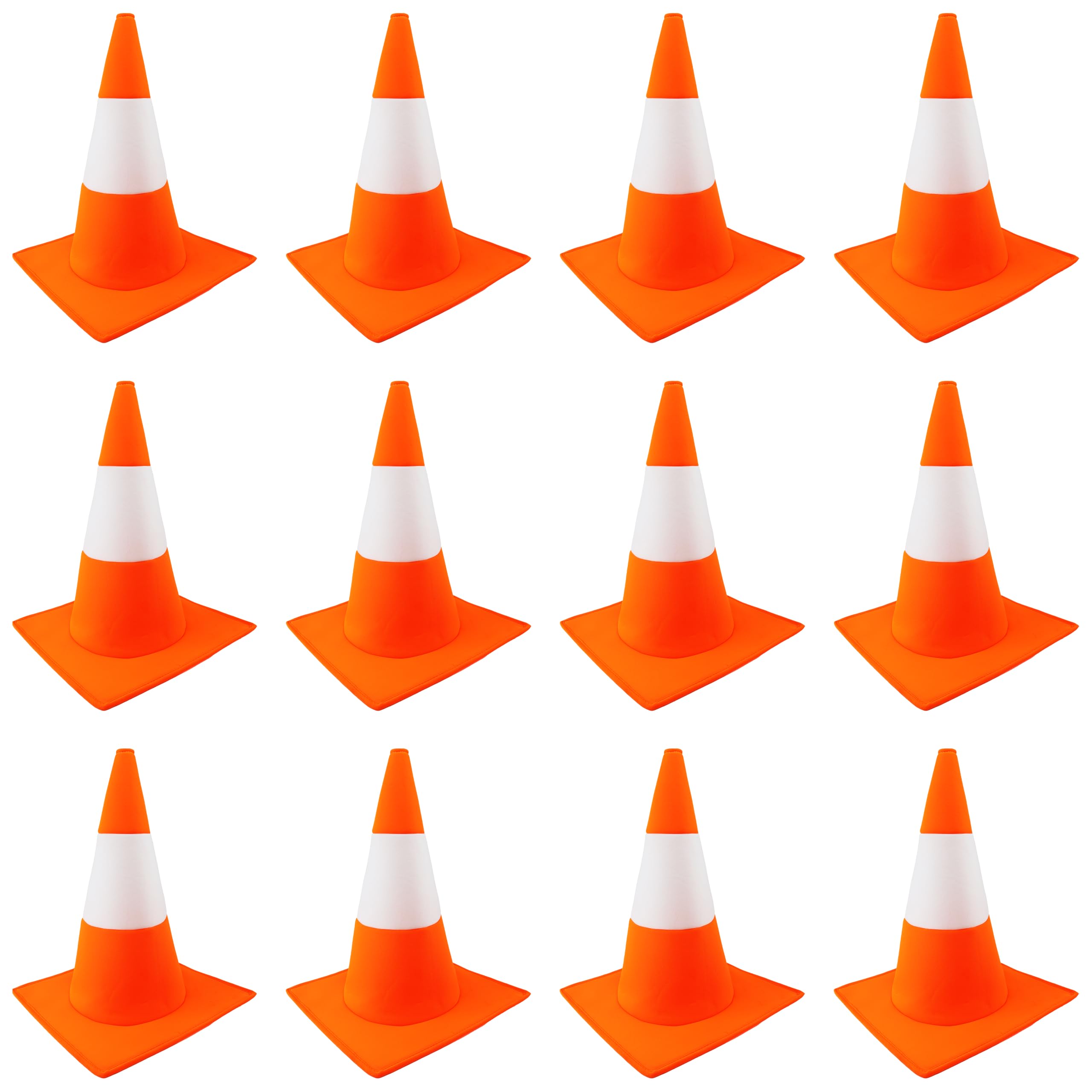 Adults Traffic Cone Hat - Pack of 12 - Classic Orange and White Traffic Cone Hat - Fun Novelty Stag Do Hen Night Fancy Dress Costume Accessory โ image 1