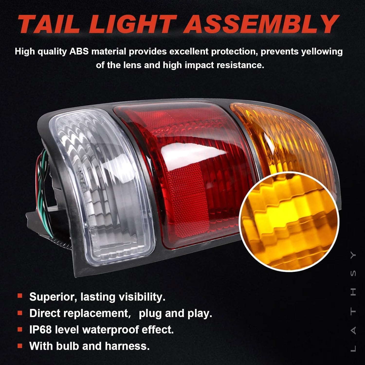 Tail Light Assembly Compatible With 2000 2001 2002 2003 2004 2005 2006 Toyota Tundra Driver and Passsenger Side Taillights Replace 81550-0C010 81560-0C010(Only Fit Regular and Access Cab)