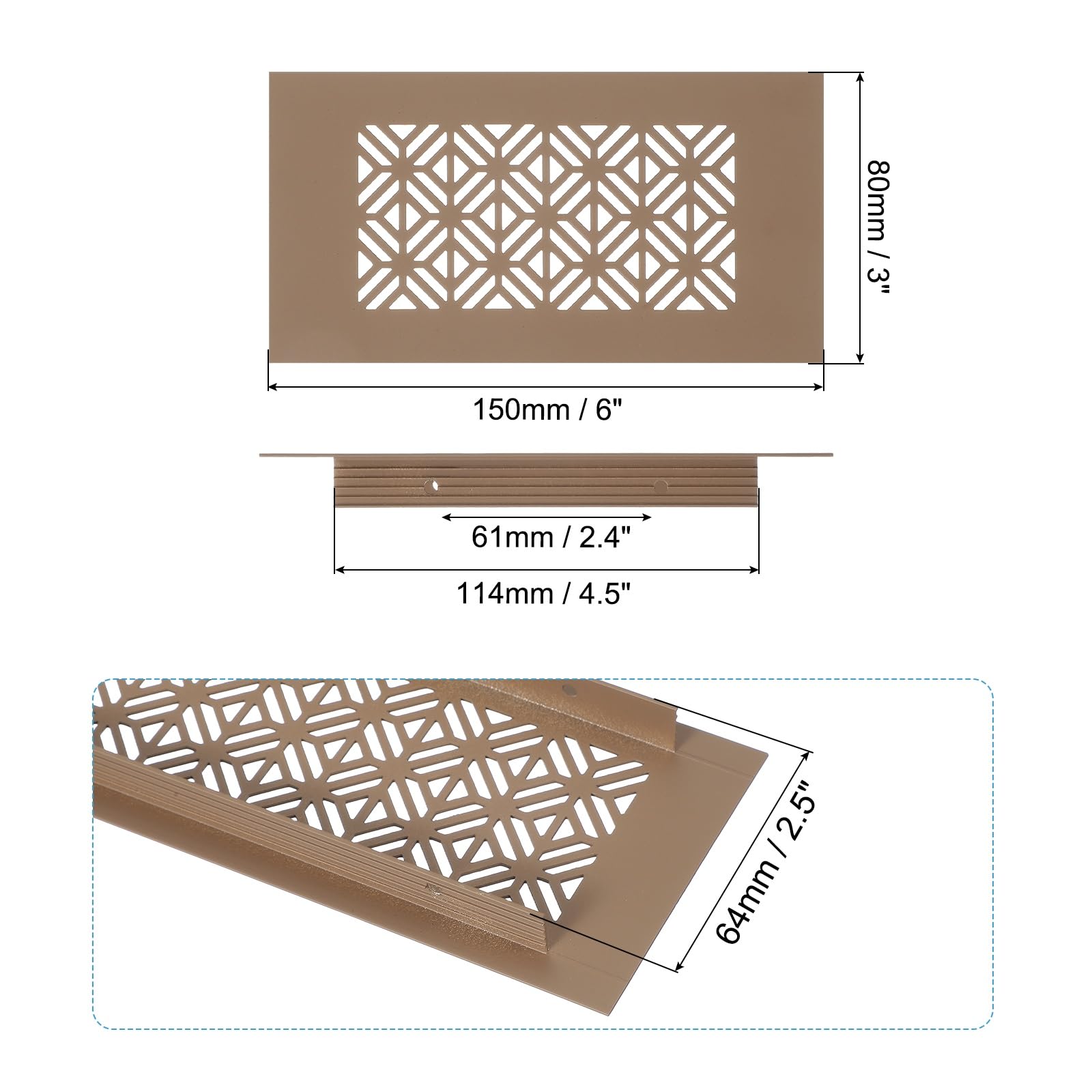 PATIKIL 6 x 3 Inch Door Air Vent Cover - Image 2