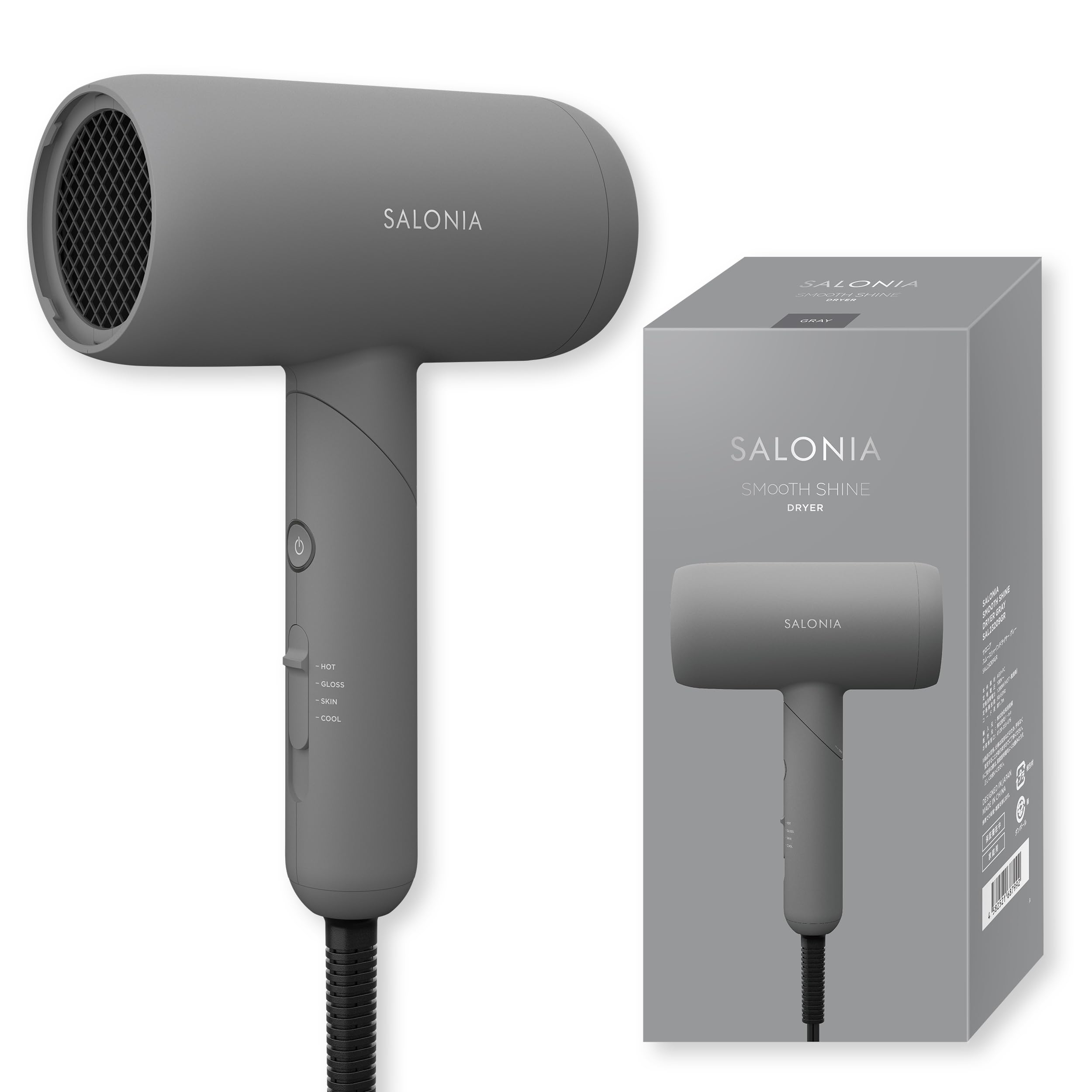 SALONIA サロニア スムースシャイン ドライヤー 風量 速乾 軽量 Amazon.co.jp: SALONIA サロニア スムースシャイン ドライヤー 大風量