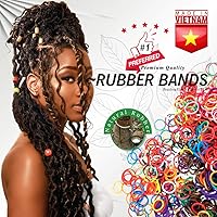 Vista 8 de Beauty Town Bandas de goma para el cabello, 1000 unidades/500 unidades, bandas elásticas suaves para trenzas, colas de caballo y moño