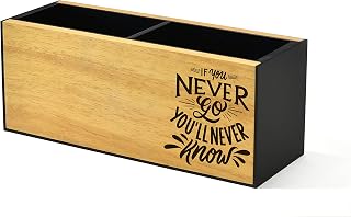 Wooden Pen Holder - Pencil Holder - Tools Organizer - Personalized Gifts - Custom Quotes - Motivational - Quotes Art - Inspirational Gifts