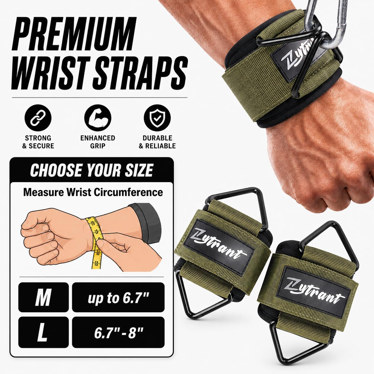Wrist Cuffs for Cables Gym, Lifting Cuffs Wrist Straps for Cable Machines Strength Training Equipment