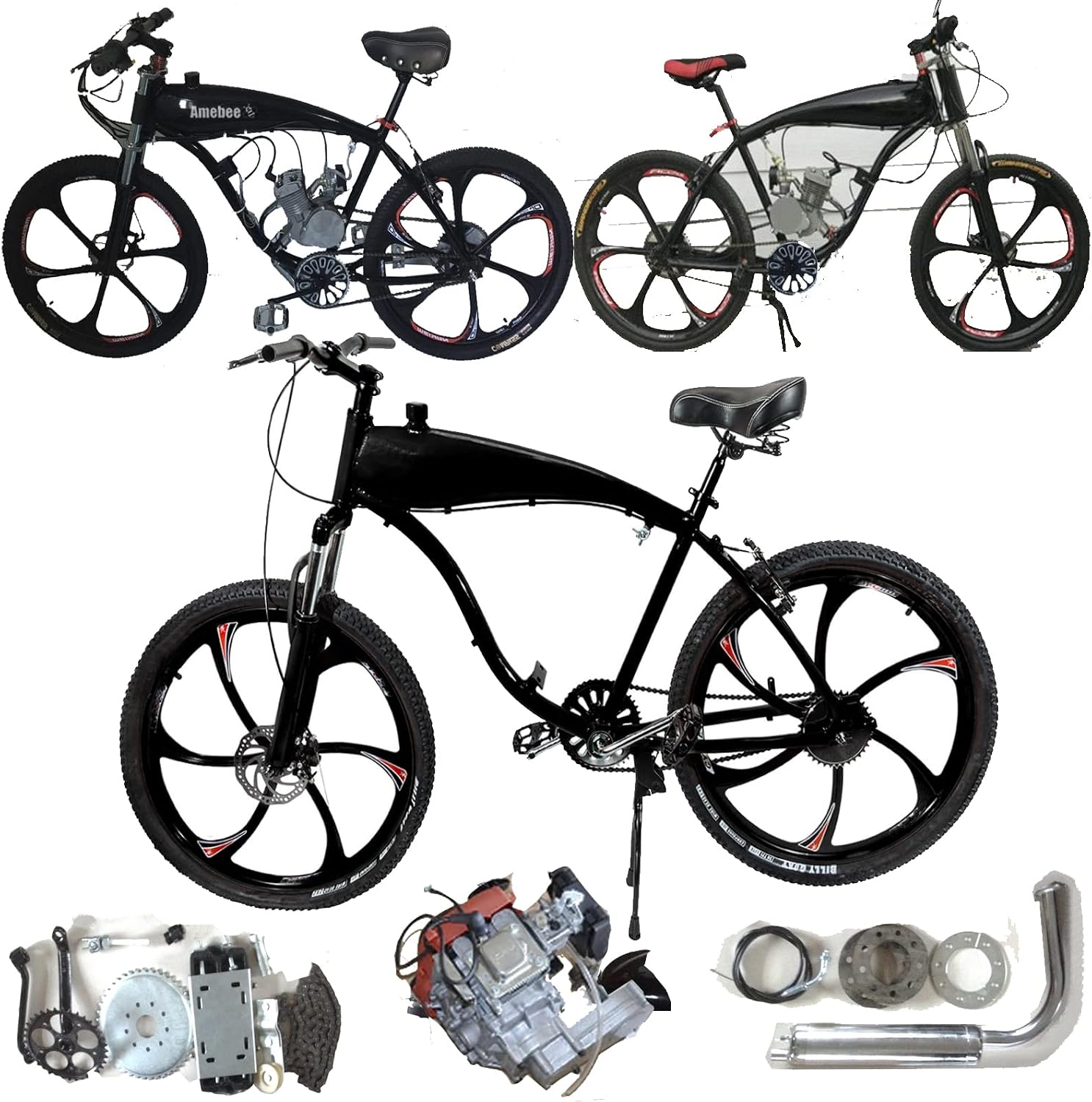 Kit Freins à Disque Avant/arrière BB8 Pour Vélo Motorisé 80cc - Disques 160mm En Acier Inox - Neuf En Boîte