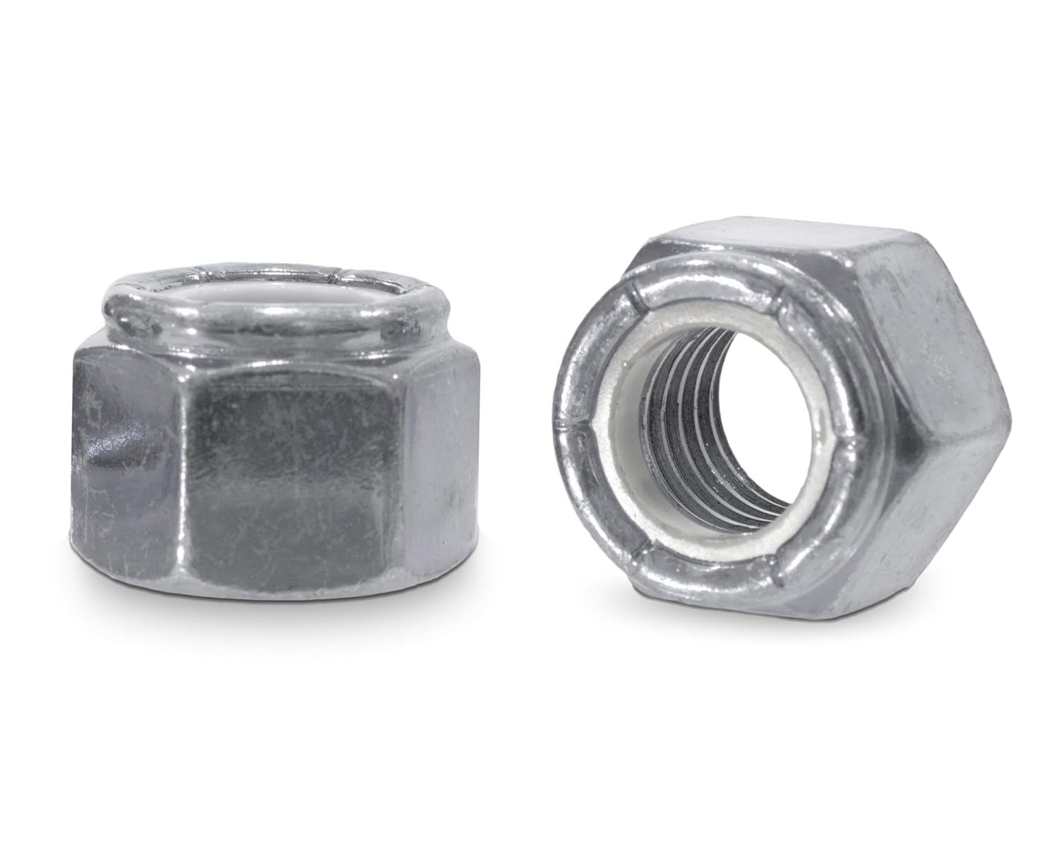 M10-1.50 Coarse Metric Nylon Insert Thin LOCKNUTS Class 10 DIN 985 Silver Zinc Cr+3 (Pack of 40)