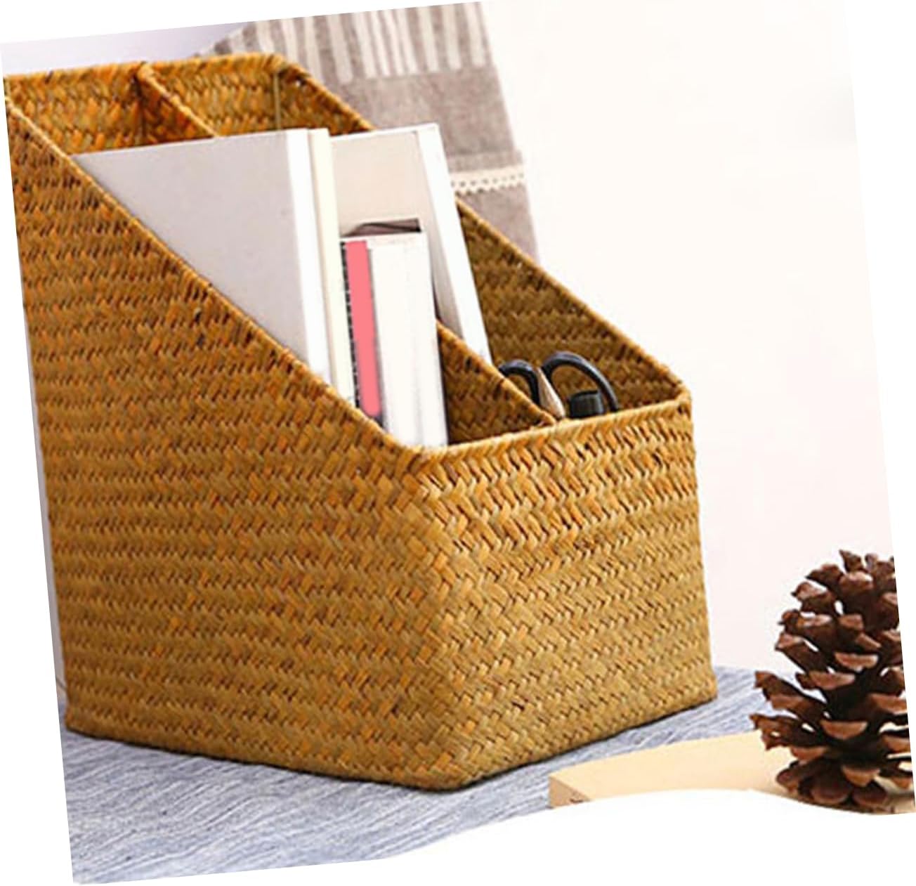 Mobestech Office Storage Basket Baskets for Documents Magazine Holder and Rack Book Organizer Craft Organizers and Storage