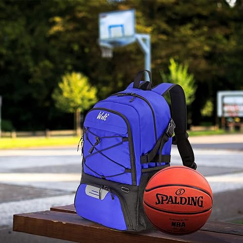 Vista 37 de WOLT - Mochila de baloncesto grande con soporte separado para pelotas y compartimento para zapatos, para baloncesto, fútbol, gimnasio Camuflaje