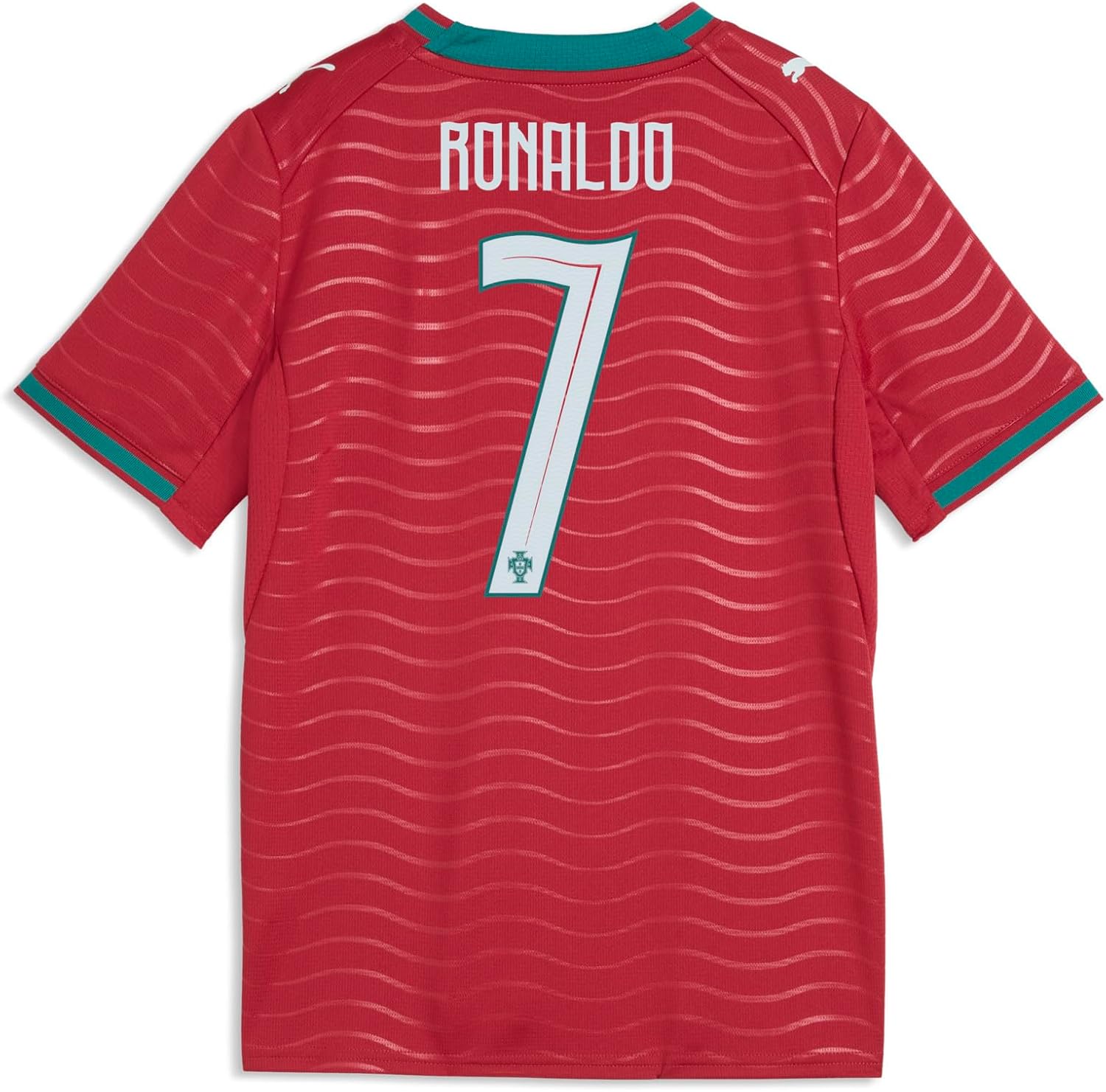 PUMA Kids Boys Portugal 2026 Home Ronaldo Crew Neck Short Sleeve Replica Jersey Casual - Red