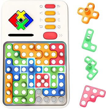 HLF Super Brick Puzzle Maze Block Game Console 1030 Levels Concentration Training/Logical Thinking Parent-Child Interactive Game Children/Teenagers Brain Teaser Toy Boys/Girls