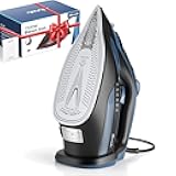 Steam Iron for Clothes 12s Fast Heat-up, 1500W Iron with 13.21oz Water Tank, 3-Way Auto shutoff, Burst Steam, Spray Mist, Anti-Drip, Self-Cleaning, Vertical Ironing for Home