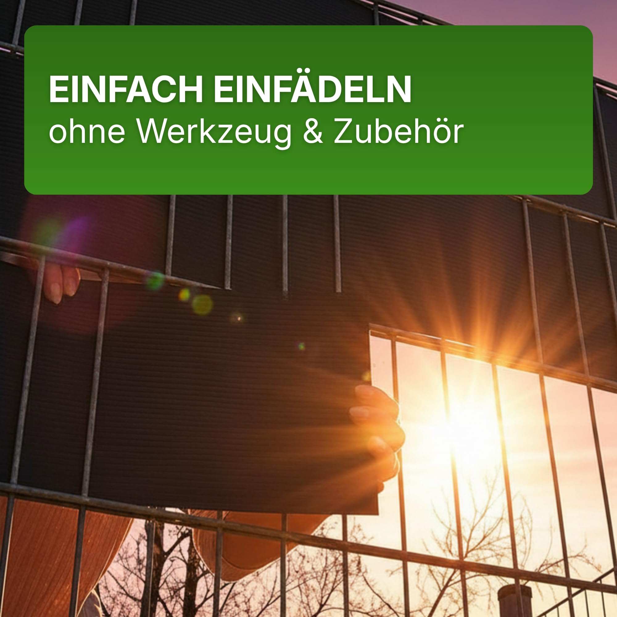 Gartenwelt Riegelsberger PP Sichtschutzstreifen Fenstergrau 10 Stück