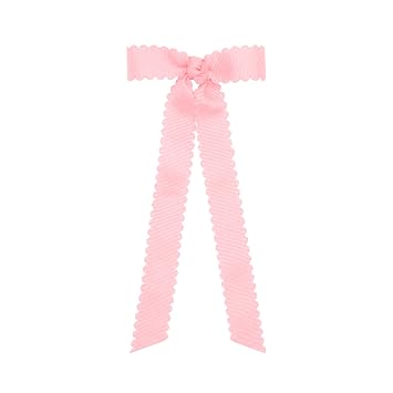 Wee Ones Mini Grosgrain Bowtie with scalloped edge, knot wrap and streamer tails 8"