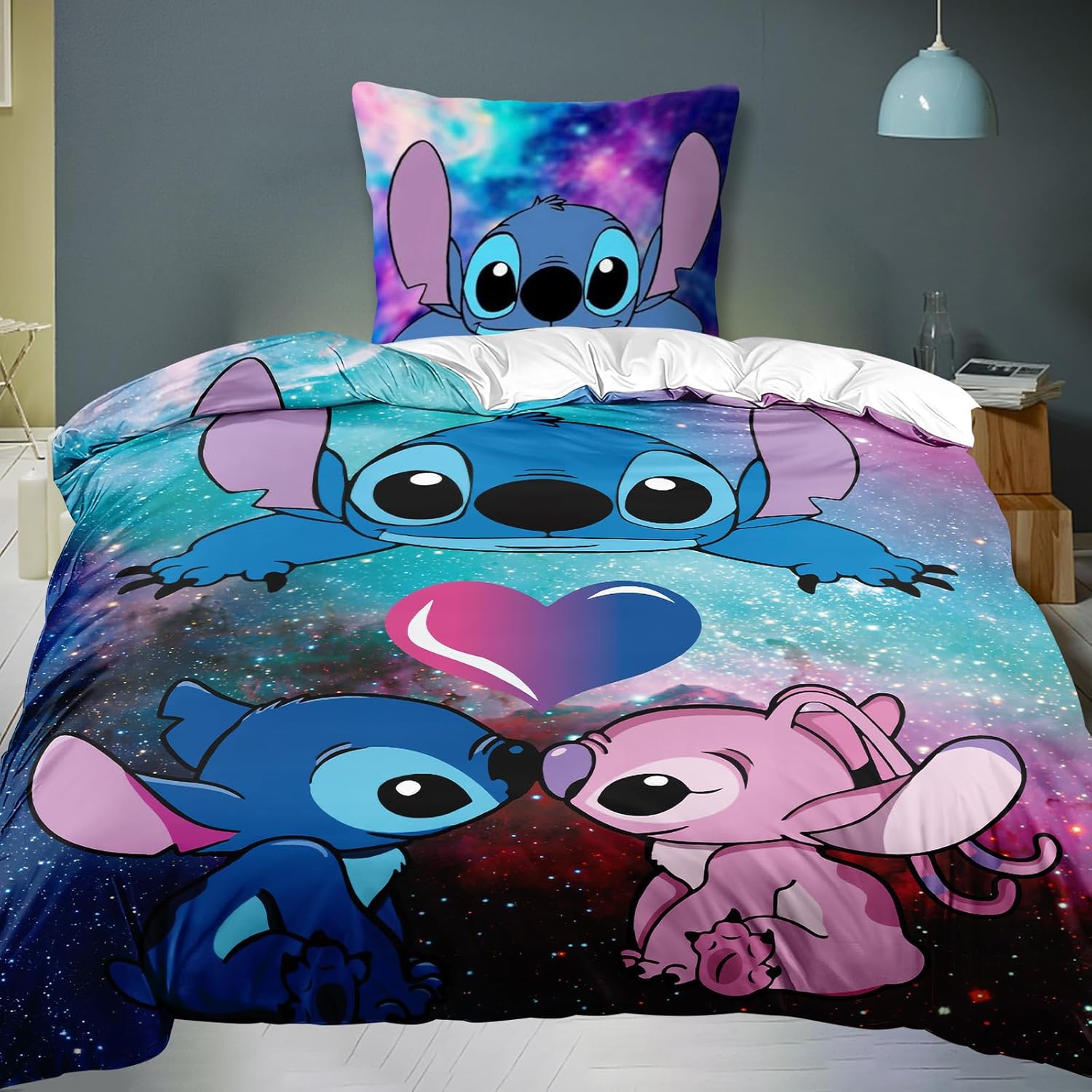 PIIMNT Stitch Bettwäsche, Stitch Kissen, Stitch Sachen Stitch