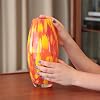 Jarrón de Vidrio Artístico Estilo Murano Soplado a Mano con Efecto Confeti Naranja Decoración para el Hogar | Jarrón Artístico para Flores, Centro de Mesa Decorativo Seguso - Regalo para Navidad, Día de la Madre, San Valentín, Estreno de Casa 7