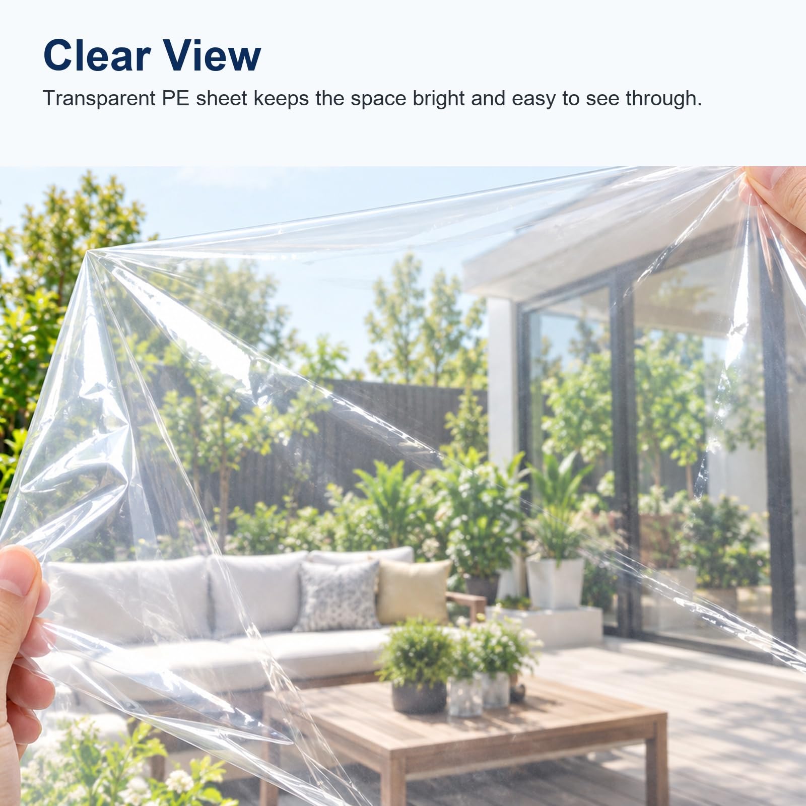 Lona Impermeable Transparente con Ojales