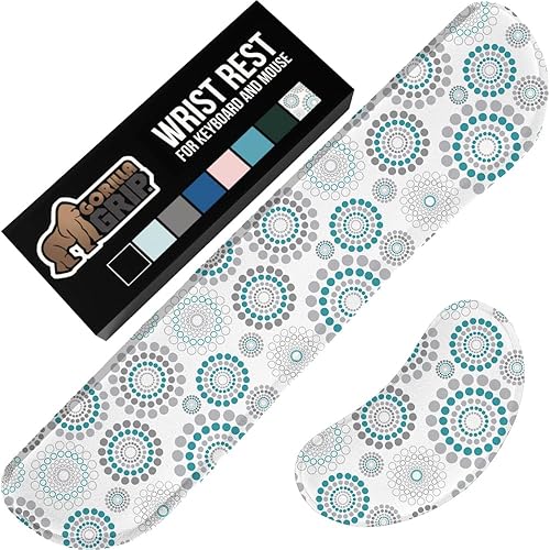 Miniatura 10 de Gorilla Grip - Reposamuñecas ergonómico de espuma viscoelástica de gel suave para teclado y mouse, antideslizante, para aliviar el dolor al