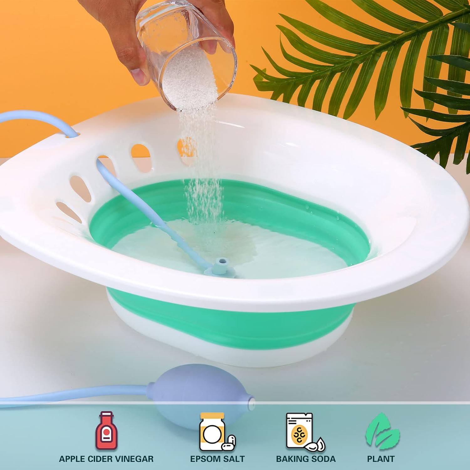 MTASTIC Sitz Bath for Toilet Seat- Soothes Hemorrhoids & Perineum, Suitable for Pregnant Women, Postpartum Care- Collapsible, Soaked Steam Relief of Vaginal/Anal Inflammation : Health & Household