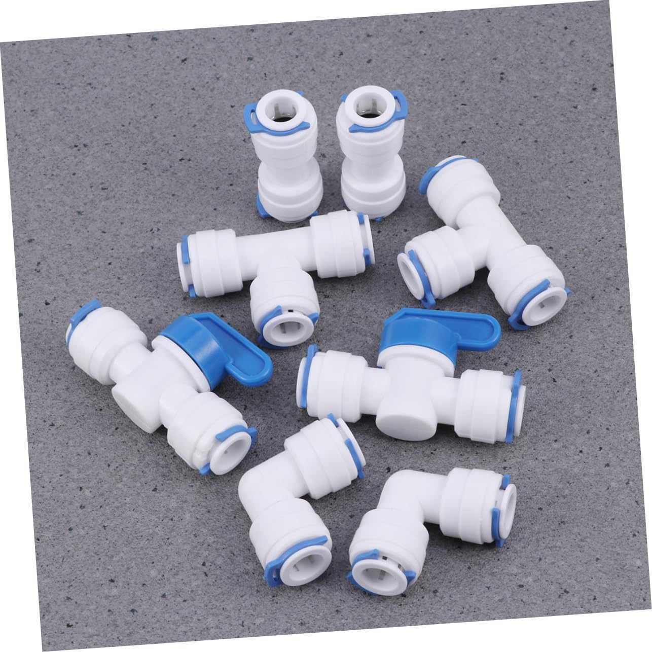 Healvian Pezzi Connettori Rapidi per Tubi Dell'acqua da 3/8 Pollici Set di Raccordi per Tubi Dell'acqua Gomito Attacco Rapido Facile da Installare per Inverso