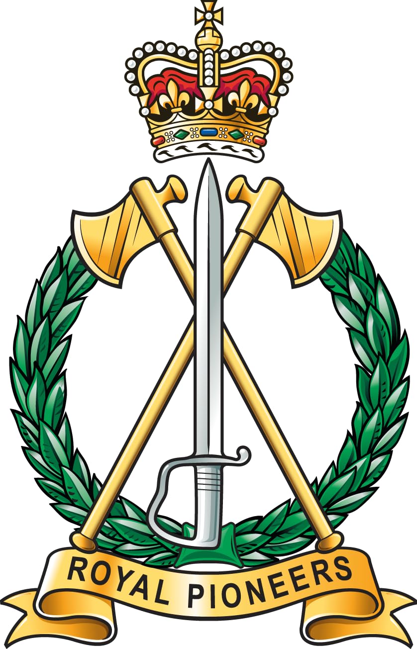 Royal Pioneer Corps (SK7) Military Waterproof Vinyl Stickers Decal RPC Veteran Squaddie Army 100mm x 66mm