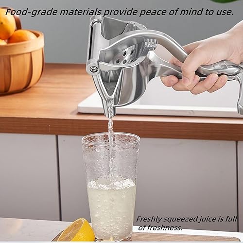 Miniatura 6 de Exprimidor de limón Exprimidor de cítricos Juicer Heavy Duty Fruit Juicer Silver Aluminum Classic