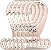 Vista 7 de BIKICOCO Gancho giratorio de 1 pulgada, cierre de pinza de langosta, clip de resorte de gatillo, extremo de anillo ovalado, negro, paquete de 6