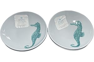 Sigrid Olsen Sea Horse Melamine Bowl Set, Blue, Green, Turquoise